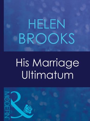 cover image of His Marriage Ultimatum